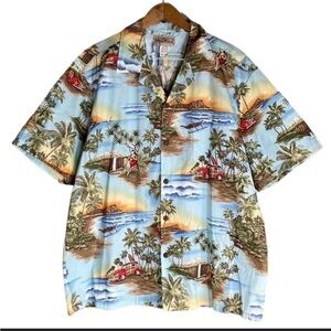 Blue Hawaii mens Hawiian shirt button down